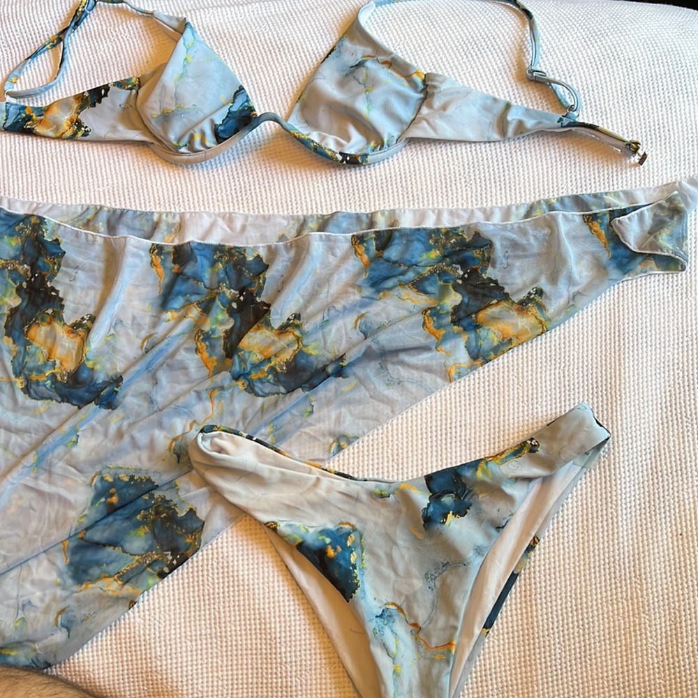 SHEIN bikini with bottoms cover up.
